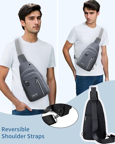 حقيبة Seoky Rop Sling للنساء والرجال بكتف واحد حقيبة كروسبودي حقيبة ظهر Fanny Pack حقائب كروس للجسم للسفر والرحلة النهارية in Kuwait