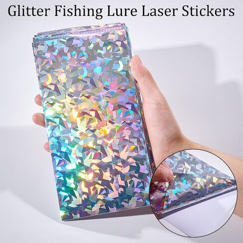 28 PCS Assorted Reflective Fishing Lure Stickers Adhesive Laser Waterproof Fish Scale Film for Fishing Lure, 14 Styles in Saudi Arabia