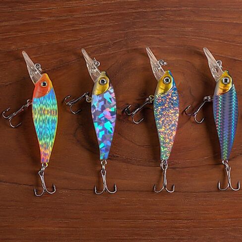 28 PCS Assorted Reflective Fishing Lure Stickers Adhesive Laser Waterproof Fish Scale Film for Fishing Lure, 14 Styles in Saudi Arabia
