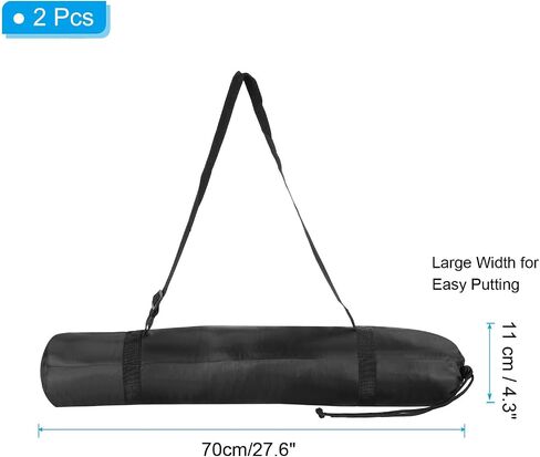 PATIKIL 28 Inch Ultra Mini Chair Replacement Bag, 2 Pack Foldable Tripod Carry Case Storage Bag with Shoulder Strap for Outdoor Travel, Black in Saudi Arabia