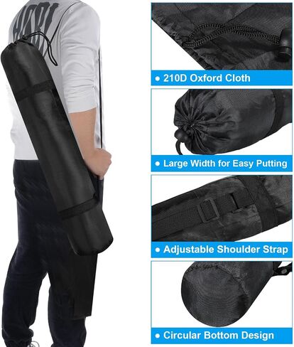 PATIKIL 28 Inch Ultra Mini Chair Replacement Bag, 2 Pack Foldable Tripod Carry Case Storage Bag with Shoulder Strap for Outdoor Travel, Black in Saudi Arabia
