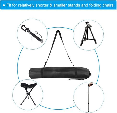 PATIKIL 28 Inch Ultra Mini Chair Replacement Bag, 2 Pack Foldable Tripod Carry Case Storage Bag with Shoulder Strap for Outdoor Travel, Black in Saudi Arabia