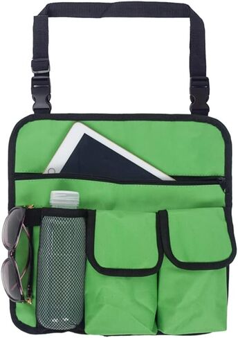 Beach Chair Armrest Storage Bag Outdoor Chair Waterproof Hanging Storage Pouch with 4 Pockets Seat Armrest Organize Bag Portable Handy Pocket Tote Bag Shoulder Side Bag for Camping Fishing in Saudi Arabia
