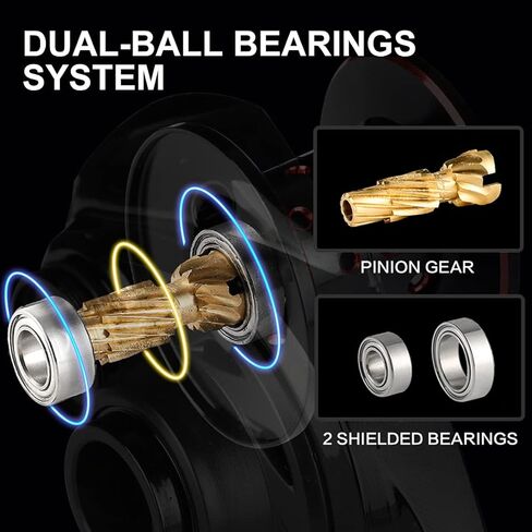 بكرات صيد الطعم SeaKnight SLARDAR، بكرات Baitcaster 10+1BB بكرة صيد - 7.0:1/8.0:1 نسبة تروس، سحب من ألياف الكربون 17.6 رطل، نظام فرامل مغناطيسي 10 مستويات، بكرة صيد منخفضة المستوى in Kuwait