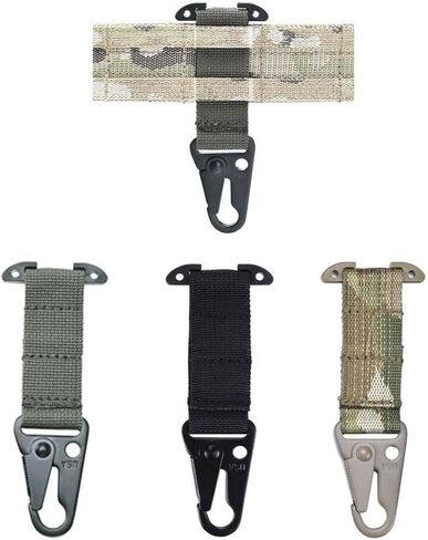 3 Packs T-Mount Molle Webbing Clash Hook Tactical Gear Clip Hanging Carabiner, Outdoor Cummerbund Belt Backpack Vest Metal Hook for Gloves Keychains EDC Accessories in Kuwait