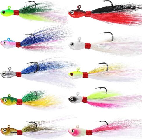 Bucktail Jigs Saltwater Hair Jig Fishing Lures in Saudi Arabia