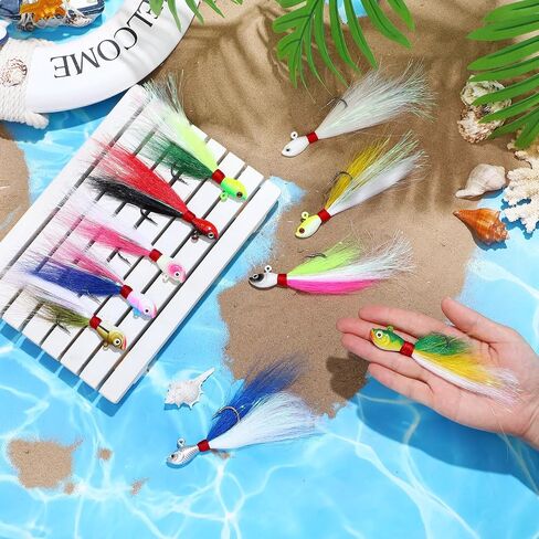 Bucktail Jigs Saltwater Hair Jig Fishing Lures in Saudi Arabia