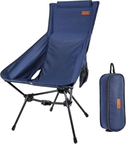 Upgraded Outdoor Camping Chair Portable Lightweight High Back Folding with Study Triangular Structure & 2-Sided Pocket for Outdoor Backpacking Hiking Travel Picnic Fishing DC in Saudi Arabia