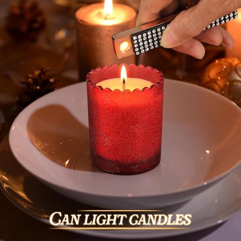 ولاعة شمعة كهربائية من بلينغ ولاعة قابلة لإعادة الشحن عبر USB، ولاعة قوسية عديمة اللهب للفتيات، باللون الأبيض in Kuwait