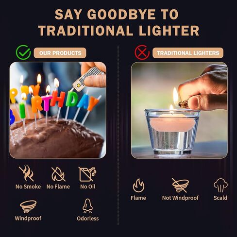 ولاعة شمعة كهربائية من بلينغ ولاعة قابلة لإعادة الشحن عبر USB، ولاعة قوسية عديمة اللهب للفتيات، باللون الأبيض in Kuwait