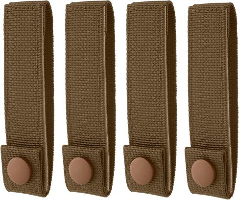 4pcs MOLLE Attachment Straps, MOLLE Straps Polyester MOLLE Straps for Backpack Reusable MOLLE Webbing Straps Backpack Strap Attachment Connectors for MOLLE (Khaki) in Saudi Arabia