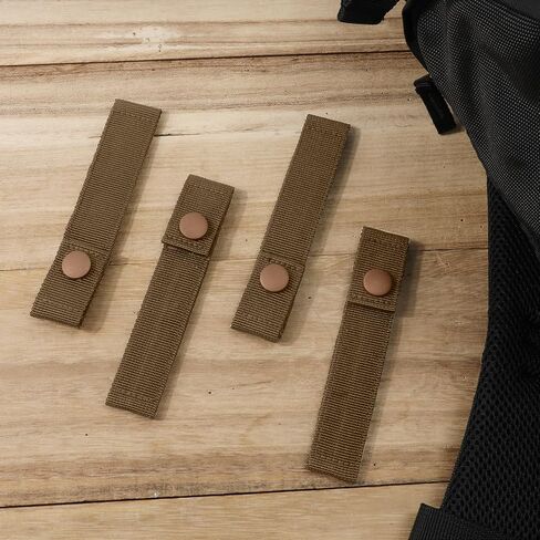 4pcs MOLLE Attachment Straps, MOLLE Straps Polyester MOLLE Straps for Backpack Reusable MOLLE Webbing Straps Backpack Strap Attachment Connectors for MOLLE (Khaki) in Saudi Arabia