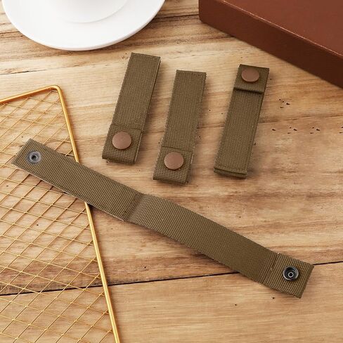 4pcs MOLLE Attachment Straps, MOLLE Straps Polyester MOLLE Straps for Backpack Reusable MOLLE Webbing Straps Backpack Strap Attachment Connectors for MOLLE (Khaki) in Saudi Arabia