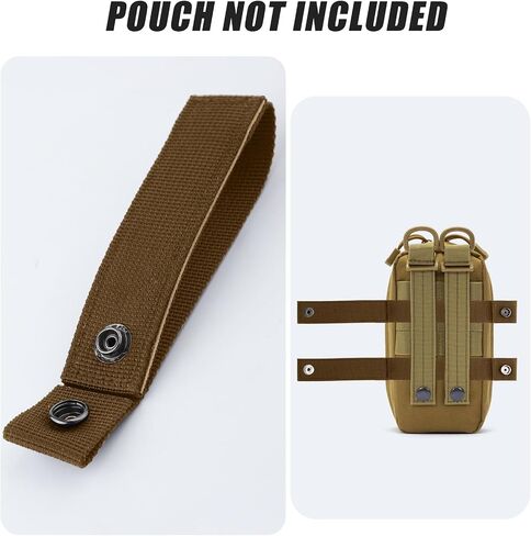 4pcs MOLLE Attachment Straps, MOLLE Straps Polyester MOLLE Straps for Backpack Reusable MOLLE Webbing Straps Backpack Strap Attachment Connectors for MOLLE (Khaki) in Saudi Arabia