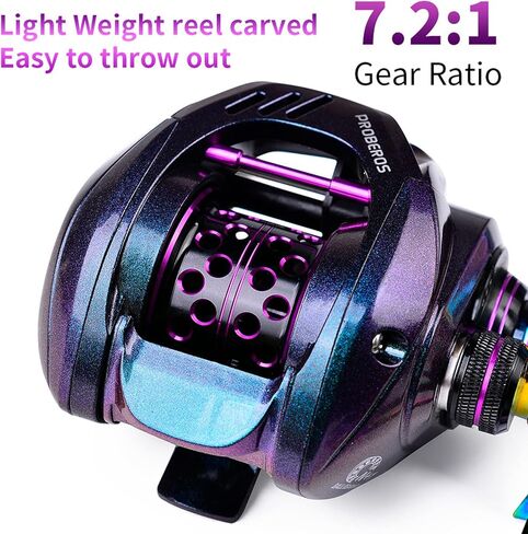 بكرة صيد الطعم، 10 كجم، عجلات سحب الطعم، نظام فرامل مغناطيسي، بكرة الطعم، نسبة تروس 7.2:1، بكرة صيد الطعم فائقة النعومة in Kuwait