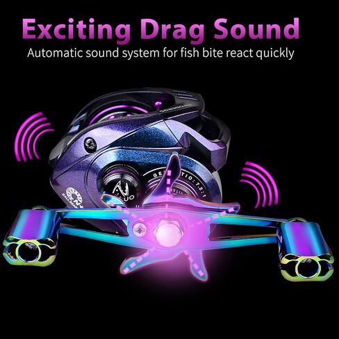 بكرة صيد الطعم، 10 كجم، عجلات سحب الطعم، نظام فرامل مغناطيسي، بكرة الطعم، نسبة تروس 7.2:1، بكرة صيد الطعم فائقة النعومة in Kuwait