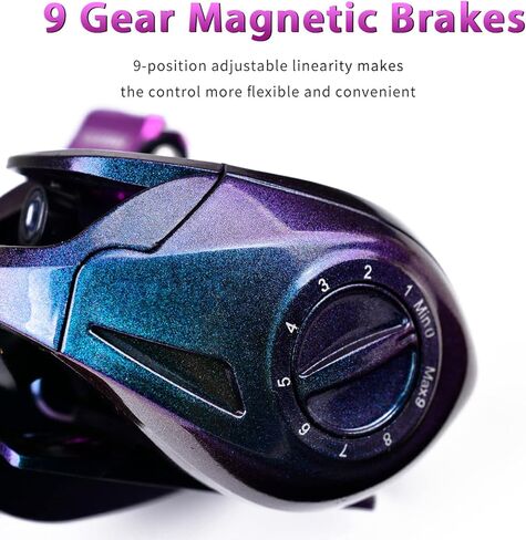 بكرة صيد الطعم، 10 كجم، عجلات سحب الطعم، نظام فرامل مغناطيسي، بكرة الطعم، نسبة تروس 7.2:1، بكرة صيد الطعم فائقة النعومة in Kuwait