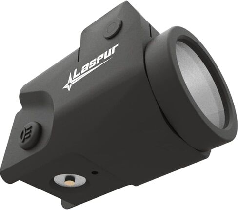 Sub Compact Tactical Rail Mount LED 500 High Lumen Flashlight Light with Strobe for Pistol Handgun Rifle, Magnetic Port Rechargeable Battery (Nylon PA66) in Saudi Arabia