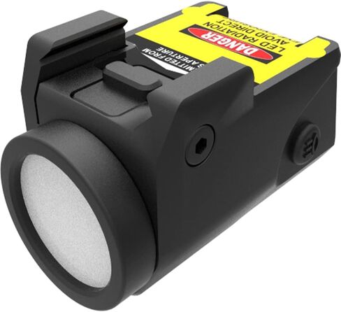 Sub Compact Tactical Rail Mount LED 500 High Lumen Flashlight Light with Strobe for Pistol Handgun Rifle, Magnetic Port Rechargeable Battery (Nylon PA66) in Saudi Arabia