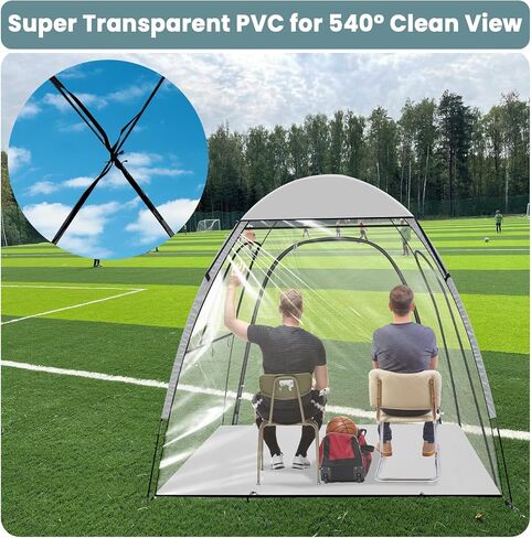Sports Tent with Sealed Floor- Instant Pop Up Tent Shelter, All Weather pods 2-3 person, Rain Tent Camping Sun Shelter Pop Up Clear for Sports, Fishing, Camping, Cheering in Saudi Arabia