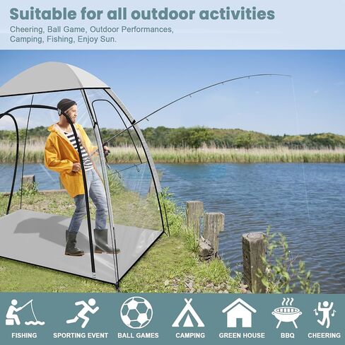 Sports Tent with Sealed Floor- Instant Pop Up Tent Shelter, All Weather pods 2-3 person, Rain Tent Camping Sun Shelter Pop Up Clear for Sports, Fishing, Camping, Cheering in Saudi Arabia