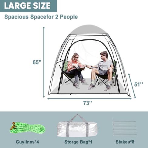 Sports Tent with Sealed Floor- Instant Pop Up Tent Shelter, All Weather pods 2-3 person, Rain Tent Camping Sun Shelter Pop Up Clear for Sports, Fishing, Camping, Cheering in Saudi Arabia