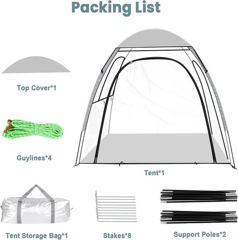 Sports Tent with Sealed Floor- Instant Pop Up Tent Shelter, All Weather pods 2-3 person, Rain Tent Camping Sun Shelter Pop Up Clear for Sports, Fishing, Camping, Cheering in Saudi Arabia