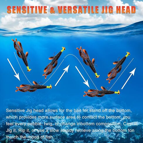 25pcs Painted Crappie Jig Head Hooks Set, Assorted Football Head Fishing Jig Hook for Bass Walleye Trout 1/8oz 3/16oz 1/4oz in Saudi Arabia