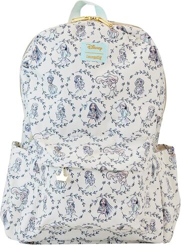 Loungefly Disney Princess AOP Nylon Backpack, White in Saudi Arabia