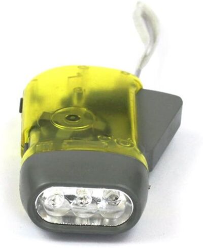 Flashlight, 3 LED Hand Press Torch Hand Crank Flashlight Hand Pressing Flashlight Traveling Torch Light Manual Generator, Battery-Free Flashlight(Green) in Saudi Arabia