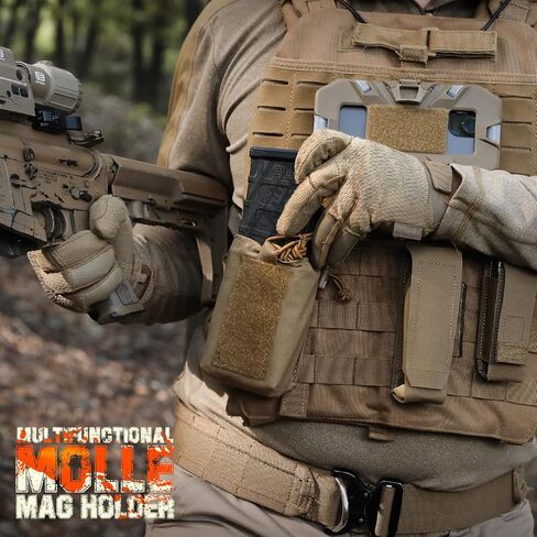 WYNEX MOLLE Double Mag Pouch, Small Tacical GP Mags Holder Compact Radio Pouches Utility EDC Pouch Organizer for Vest/Belt in Kuwait
