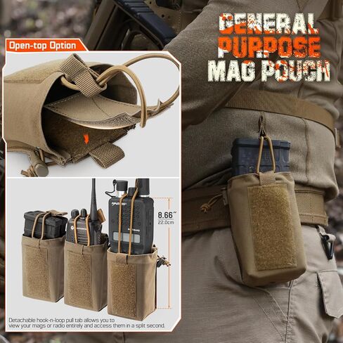 WYNEX MOLLE Double Mag Pouch, Small Tacical GP Mags Holder Compact Radio Pouches Utility EDC Pouch Organizer for Vest/Belt in Kuwait