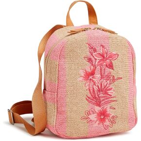 Mini Straw Backpack, Navy Stripe Straw, One Size in Saudi Arabia