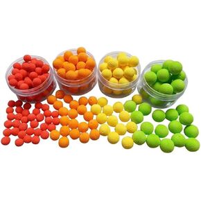 Fishing Baits Smell Fishing Lure Floating Fishing Lures Boilies Artificial Floating Baits Lure Red Carp Baits Smell Ball Beads PVA Smell Fishing Lure Strawberry Flavor Bait Ball