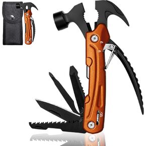 Hammer Multitool Cool Gadgets Multi Tool with Gift Box Carrying Case Birthday Stocking Stuffers Father's Day Gifts Valentines Day Gifts for Men Husband Him Camping Accessories(Black)