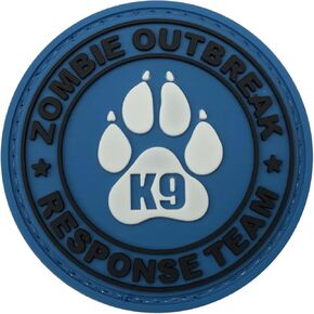 شارة قتالية تكتيكية من مادة PVC من نوع Zombie Outbreak Response Team K9 Paw Canine Unit مع دعامة تثبيت بخطاف (أحمر) in Kuwait