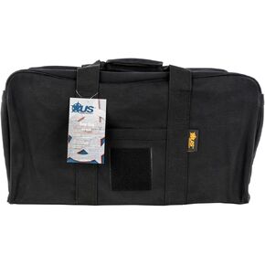 P21524 - Gear Bag - Durable Canvas - Locking Double Zippers - Shoulder Strap Black