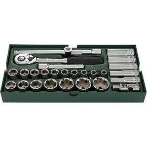 مجموعة مقابس SATA 27 قطعة 1/2 بوصة محرك 6 نقاط مترية - ST09903SJ in Kuwait