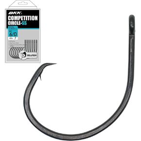BKK COMPETITION CIRCLE-SS Hook | 8/0 | 100-Pack | Saltwater Super Slide Coating | Inline Needle Hook Point | Forged Shank | Bill Fish Live Bait