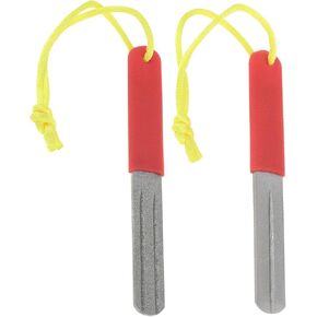 Fishing Hook Sharpener, Double Sided Fine and Medium Grit Hook Diamond File, Portable Grinding Tool, 4inch(Pack of 2)