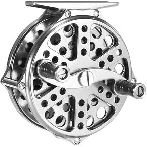 3-4wt Click and Pawl Fly Reel 75mm Diameter Classic Lightweight Designed Right Left Handle Position CNC Machined Aluminum for Stream Lake Trout Bass Fly Fishing