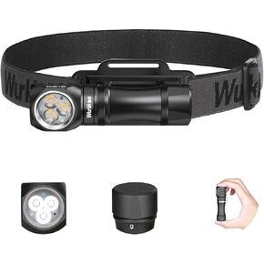 Wurkkos Flashlight Rechargeable 1200 Lumens Small Flashlight with Magnet - HD10 Right Angle Flashlight with Anduril 2.0 RGB UI, IP68 Pocket Flashlight for Headlamp Use,Working,Hiking,Climbing-4000K