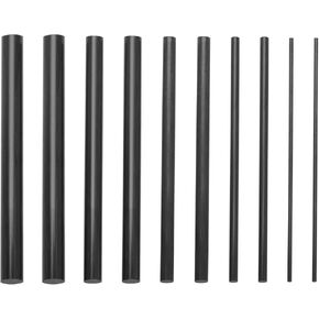 Create idea 10pcs Carbon Fiber Rod Fishing Rod Repair Carbon Fiber Fly Fishing Kit Solid Carbon Fiber Rod for Baitcasting Rods Spinnning Rods Repair 2mm 4mm 6mm 8mm 10mm
