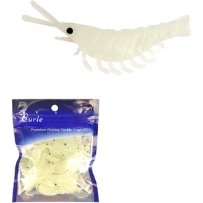 50pcs Shrimp Bait, Trout Bait Rubber Artificial Bait for Saltwater and Freshwater Fishing for Sturgeon Bass Trout in Saudi Arabia