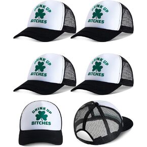 4 Pcs St. Patrick's Day Trucker Hat Shamrock St Patricks Day Hat for Women Men Drinking Funny Mesh Baseball Cap Irish Party St Patricks Day Accessories