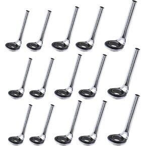 15Pcs Fishing Line Spinning Guide Eyes Rings Fishing Rod Tip Repair Kit Fishing Rod Guide Various Size Tip Fishing Supplies for Saltwater Freshwater Silver
