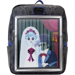 Loungefly Disney Haunted Mansion The Black Widow Bride Portrait Lenticular Double Strap Shoulder Bag