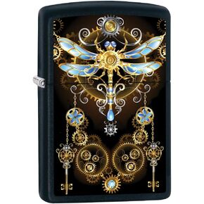 Zippo Lighter: Steampunk Dragonfly - Black Matte 79992