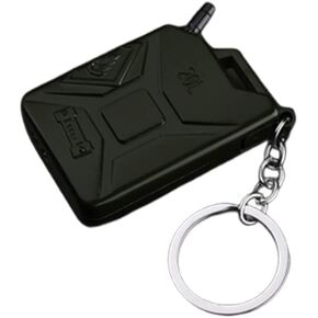 سلاسل المفاتيح الرائعة ولاعات الشعلة بالبوتان القابلة لإعادة الملء، ولاعة مبتكرة على شكل برميل البنزين، هدايا فريدة للرجال، شموع عيد الميلاد، ملحقات التخييم (بدون وقود البيوتان) (أحمر) in Kuwait