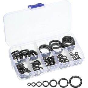 PATIKIL Fishing Rod Repair Kit 0.24-0.93in, 100Pcs 7 Size Ceramic Guides Ring Replacement Fishing Pole Eyelet Repair for Saltwater Freshwater, Black